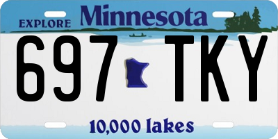 MN license plate 697TKY