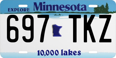MN license plate 697TKZ
