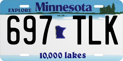 MN license plate 697TLK