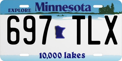 MN license plate 697TLX