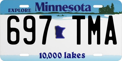 MN license plate 697TMA