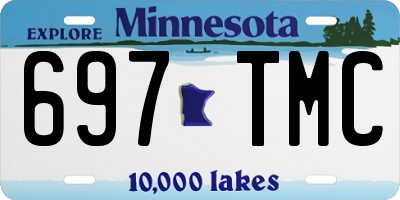 MN license plate 697TMC