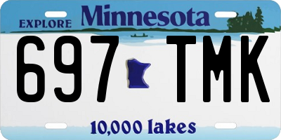 MN license plate 697TMK