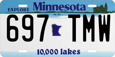 MN license plate 697TMW