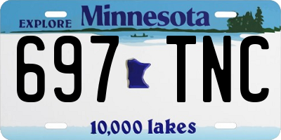 MN license plate 697TNC