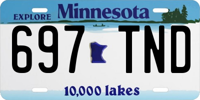 MN license plate 697TND