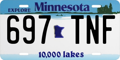 MN license plate 697TNF
