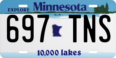 MN license plate 697TNS