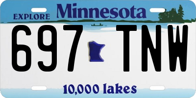 MN license plate 697TNW