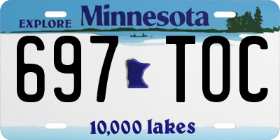 MN license plate 697TOC
