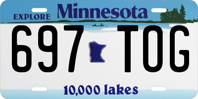 MN license plate 697TOG