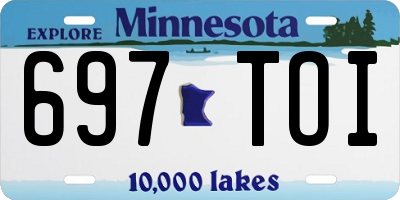 MN license plate 697TOI