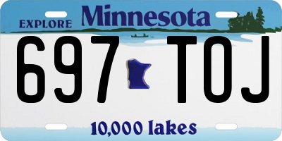 MN license plate 697TOJ