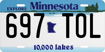 MN license plate 697TOL