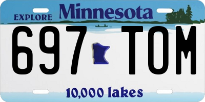 MN license plate 697TOM