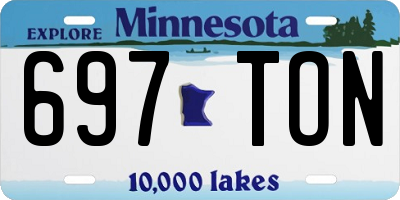 MN license plate 697TON