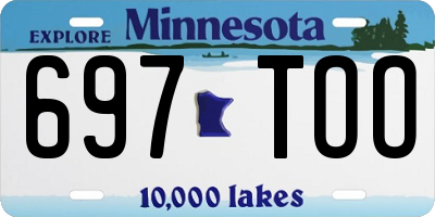 MN license plate 697TOO