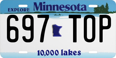 MN license plate 697TOP