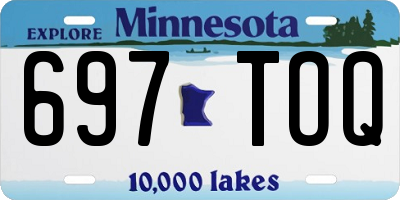 MN license plate 697TOQ