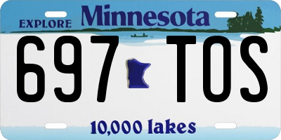 MN license plate 697TOS