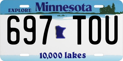 MN license plate 697TOU