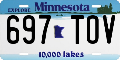 MN license plate 697TOV