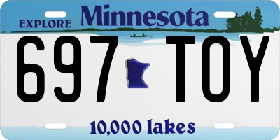 MN license plate 697TOY