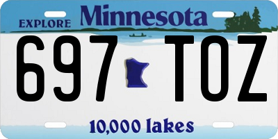 MN license plate 697TOZ