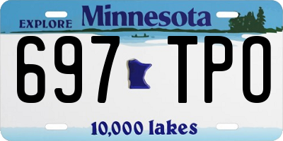 MN license plate 697TPO