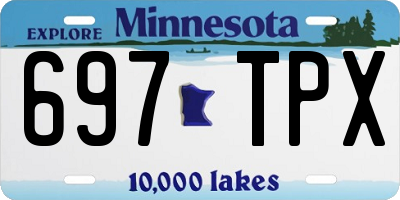 MN license plate 697TPX