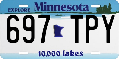 MN license plate 697TPY