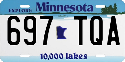 MN license plate 697TQA