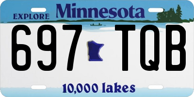 MN license plate 697TQB