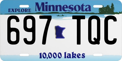 MN license plate 697TQC