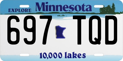 MN license plate 697TQD