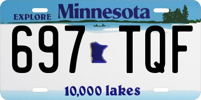 MN license plate 697TQF