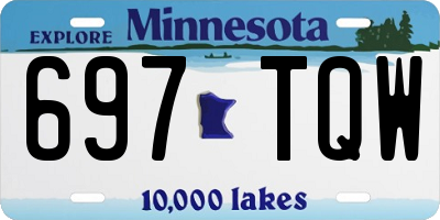 MN license plate 697TQW