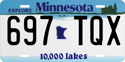 MN license plate 697TQX