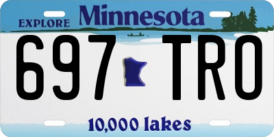 MN license plate 697TRO