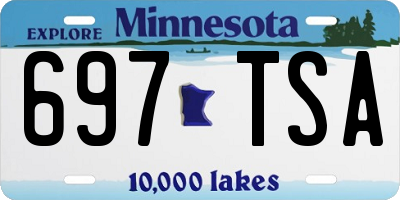 MN license plate 697TSA