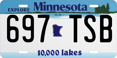 MN license plate 697TSB