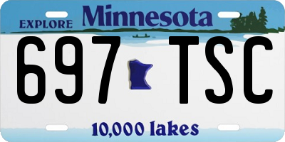 MN license plate 697TSC