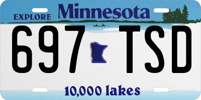 MN license plate 697TSD