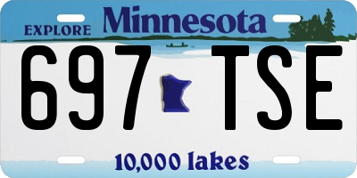 MN license plate 697TSE