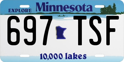 MN license plate 697TSF
