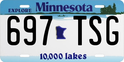 MN license plate 697TSG