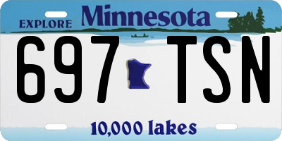 MN license plate 697TSN