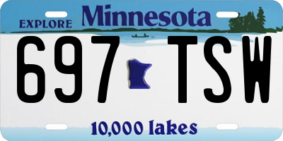 MN license plate 697TSW