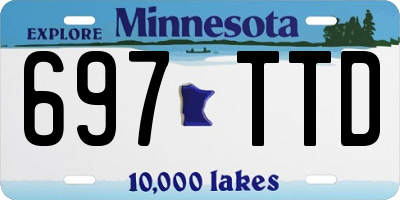 MN license plate 697TTD