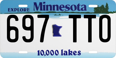 MN license plate 697TTO